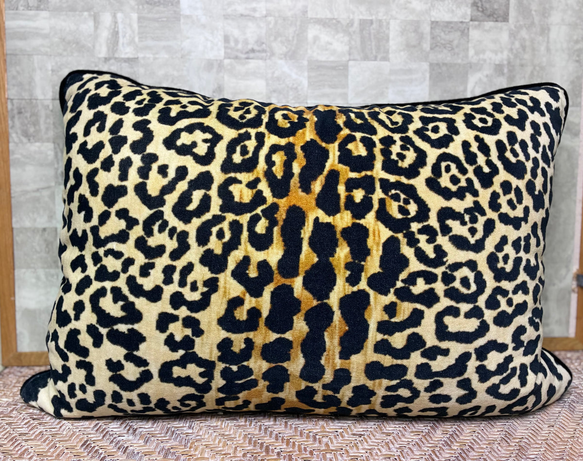 24" by 12" Cheetah Velvet Pillow