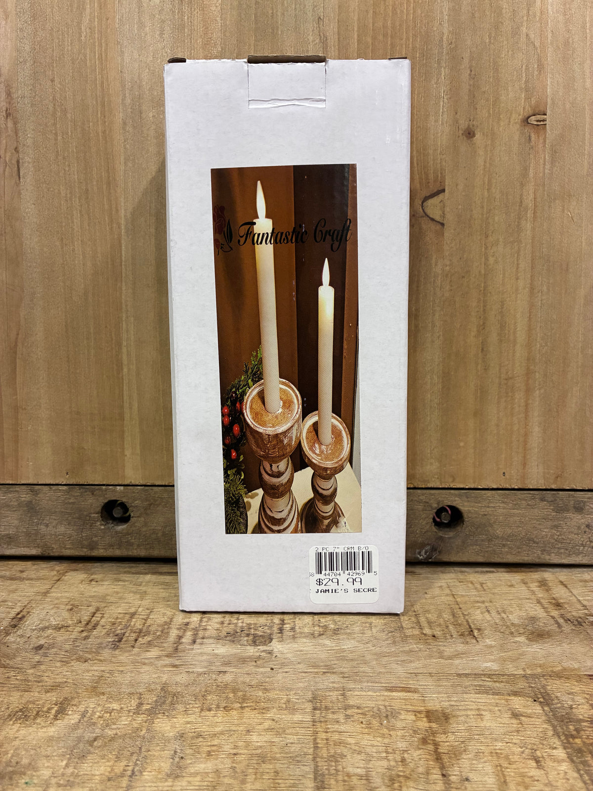 2 piece 7" Cream Battery Candle with Remote Control