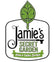A logo-style graphic reading 'Jamie's Secret Garden Home & Fashion Boutique' with a green leaf emblem above the text on a white background.